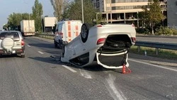 В Минераловодском округе перевернулась иномарка