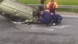 В Минеральных Водах перевернулся автомобиль