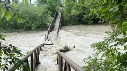 Мост через реку обрушился в Канглах, задев водопровод 