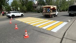 Разметки пешеходных переходов обновляют в Минводах