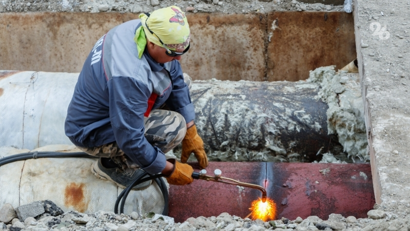 Ремонт тепловых сетей проводят в Минводах во втором микрорайоне 11-13 ноября